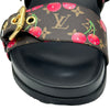 ルイ・ヴィトン LOUIS VUITTON ×村上隆 ボンディアラインチェリーサンダル MA0235 ブラック レザー レディース サンダル
