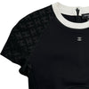 シャネル CHANEL ココマークグラフィックプリント半袖トップス P76414 ブラック ポリアミド レディース その他トップス