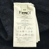 フェンディ FENDI FF総柄半袖ニットワンピース FZDA61 ネイビー レーヨン レディース ワンピース