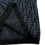 フェンディ FENDI FF総柄半袖ニットワンピース FZDA61 ネイビー レーヨン レディース ワンピース