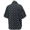 ルイ・ヴィトン LOUIS VUITTON モノグラム総柄デニム半袖シャツ HPS73W ブラック デニム メンズ 半袖シャツ