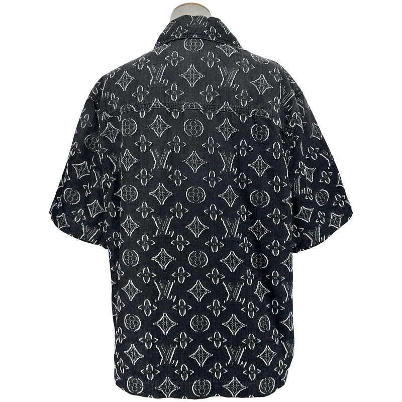 ルイ・ヴィトン LOUIS VUITTON モノグラム総柄デニム半袖シャツ HPS73W