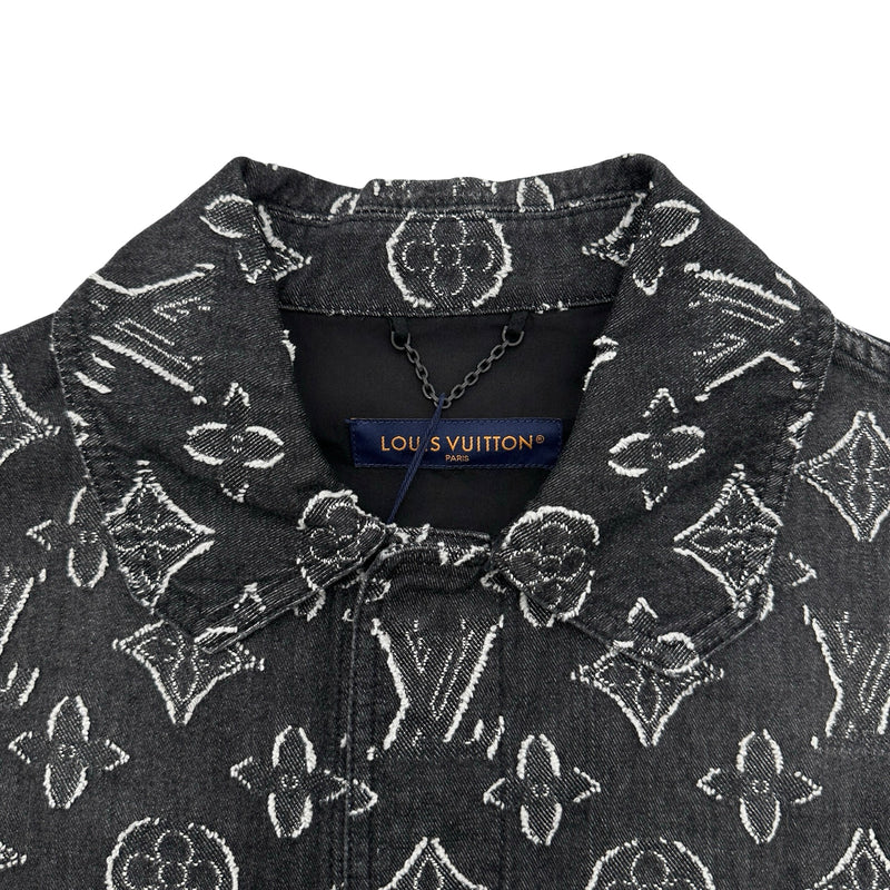 ルイ・ヴィトン LOUIS VUITTON モノグラム総柄デニム半袖シャツ HPS73W