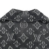 ルイ・ヴィトン LOUIS VUITTON モノグラム総柄デニム半袖シャツ HPS73W ブラック デニム メンズ 半袖シャツ