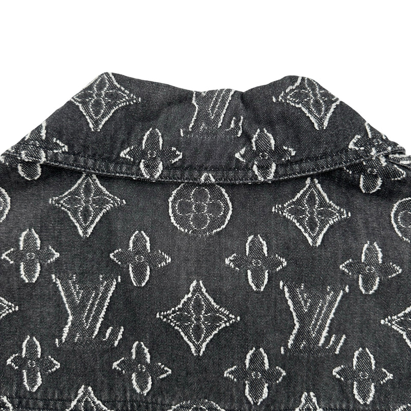 ルイ・ヴィトン LOUIS VUITTON モノグラム総柄デニム半袖シャツ HPS73W