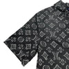ルイ・ヴィトン LOUIS VUITTON モノグラム総柄デニム半袖シャツ HPS73W ブラック デニム メンズ 半袖シャツ