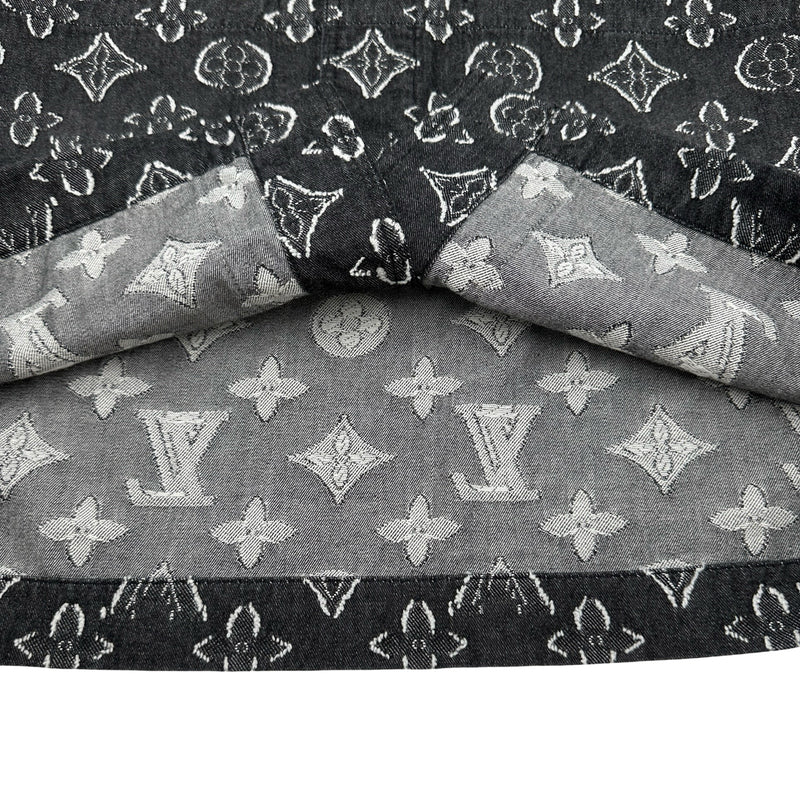 ルイ・ヴィトン LOUIS VUITTON モノグラム総柄デニム半袖シャツ HPS73W