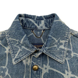 ルイ・ヴィトン LOUIS VUITTON モノグラム総柄デニム半袖シャツ HRS24W ブルー デニム メンズ 半袖シャツ