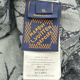 ルイ・ヴィトン LOUIS VUITTON フローラルジャガードロゴ刺繍デニムシャツ HRS25W インディゴ デニム メンズ 半袖シャツ