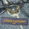 ルイ・ヴィトン LOUIS VUITTON モノグラム総柄デニム半袖シャツ HRS24W ブルー デニム メンズ 半袖シャツ