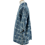 ルイ・ヴィトン LOUIS VUITTON モノグラム総柄デニム半袖シャツ HRS24W ブルー デニム メンズ 半袖シャツ