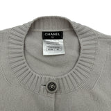 シャネル CHANEL ライオンボタンカシミヤロングカーディガン P50027 グレー カシミヤ レディース カーディガン