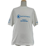バレンシアガ BALENCIAGA WFPプリント半袖Tシャツ 612966 ホワイト コットン メンズ 半袖Ｔシャツ