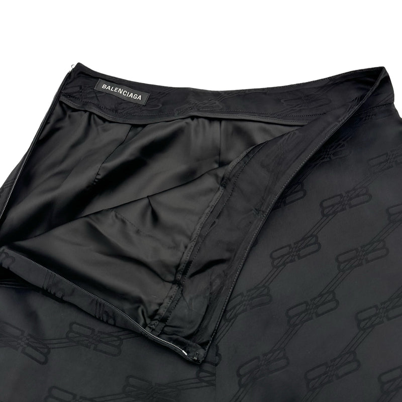 BALENCIAGA フレアスカート フランス製 バレンシアガ BALENCIAGA BBモノグラム総柄フレアスカート 746133