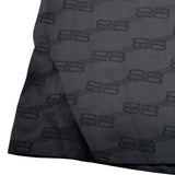 バレンシアガ BALENCIAGA BBモノグラム総柄フレアスカート 746133 ブラック レーヨン レディース スカート