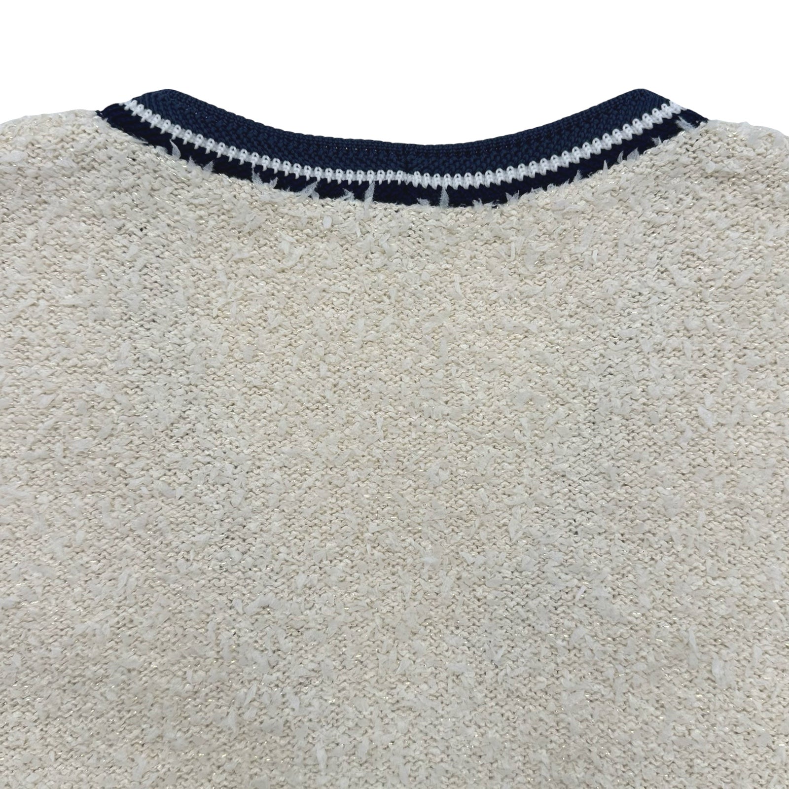 シャネル CHANEL 半袖ラメニットワンピース P60643 アイボリー