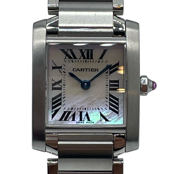 カルティエ　時計 カルティエ Cartier タンクフランセーズ SM ピンクシェル W51028Q3