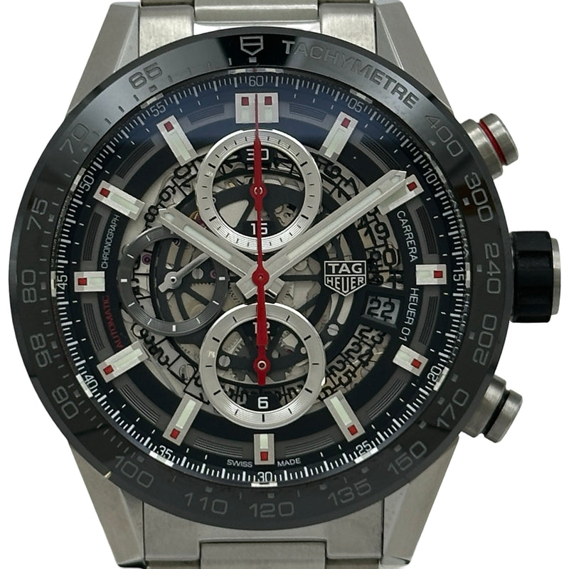 タグ・ホイヤー TAG HEUER カレラ キャリバーホイヤー01 クロノグラフ CAR201V.BA0766 ブラック ステンレススチール/セラミック 自動巻き メンズ 腕時計 タグ・ホイヤー TAG HEUER カレラ キャリバーホイヤー01 クロノグラフ