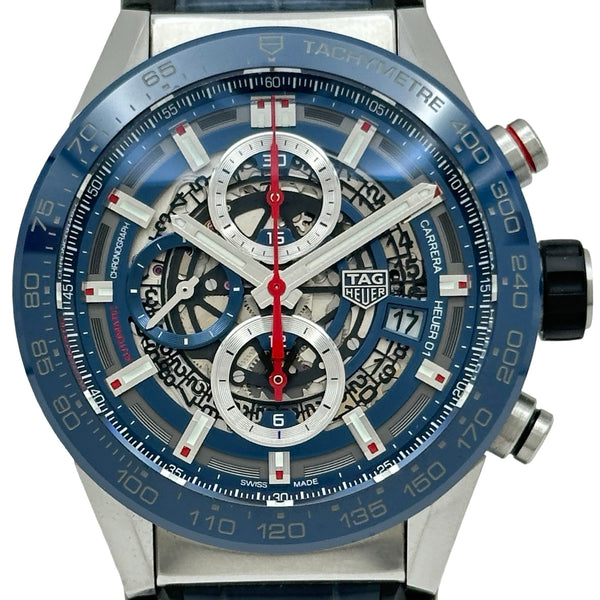 タグ・ホイヤー TAG HEUER カレラ キャリバーホイヤー01 クロノグラフ CAR201T.FC6406 ブルースケルトン ステンレススチール/セラミック 自動巻き メンズ 腕時計 タグ・ホイヤー TAG HEUER カレラ キャリバーホイヤー01 クロノグラフ
