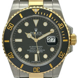 ロレックス ROLEX サブマリーナ 116613LN ブラック ゴールド/ステンレススチール 自動巻き メンズ 腕時計