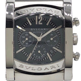 ブルガリ BVLGARI アショーマ クロノグラフ AAA44SCH ブルー SS メンズ 腕時計