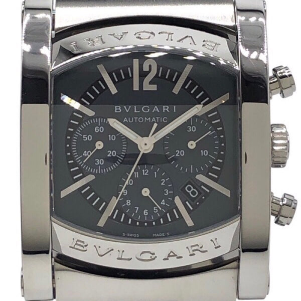 ブルガリ BVLGARI アショーマ クロノグラフ AAA44SCH ブルー SS メンズ