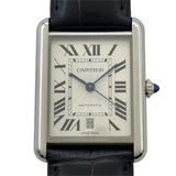 カルティエ Cartier タンクマストXL WSTA0040 シルバー SS×レザー 自動巻き メンズ 腕時計