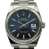 ロレックス ROLEX デイトジャスト36 126200 ブライトブルー ステンレススチール 自動巻き メンズ 腕時計