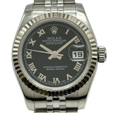 ロレックス ROLEX デイトジャスト26 179174 ブラック ホワイトゴールド/ステンレススチール 自動巻き レディース 腕時計