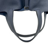 エルメス HERMES ピコタンロックMM Z刻印 ブルーニュイ シルバー金具 トリヨン レディース ハンドバッグ