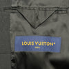 ルイ・ヴィトン LOUIS VUITTON ダミエ柄ロゴ刺繡テーラードジャケット HSJ05E ブラック ウール メンズ テーラードジャケット