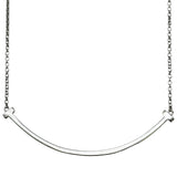 ティファニー TIFFANY＆CO Tスマイルネックレスラージ ホワイトゴールド Au750 ジュエリー