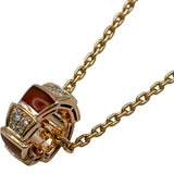ブルガリ BVLGARI セルペンティネックレス ピンクゴールド 750 ガーネット ダイヤモンド ジュエリー