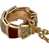 ブルガリ BVLGARI セルペンティネックレス ピンクゴールド 750 ガーネット ダイヤモンド ジュエリー