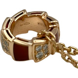 ブルガリ BVLGARI セルペンティネックレス ピンクゴールド 750 ガーネット ダイヤモンド ジュエリー