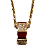 ブルガリ BVLGARI セルペンティネックレス ピンクゴールド 750 ガーネット ダイヤモンド ジュエリー
