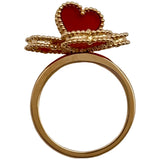 ヴァンクリーフ＆アーペル Van Cleef & Arpels スウィートアルハンブラエフイヤージュリング ピンクゴールド Au750 ガーネット ダイヤモンド ジュエリー