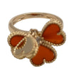 ヴァンクリーフ＆アーペル Van Cleef & Arpels スウィートアルハンブラエフイヤージュリング ピンクゴールド Au750 ガーネット ダイヤモンド ジュエリー