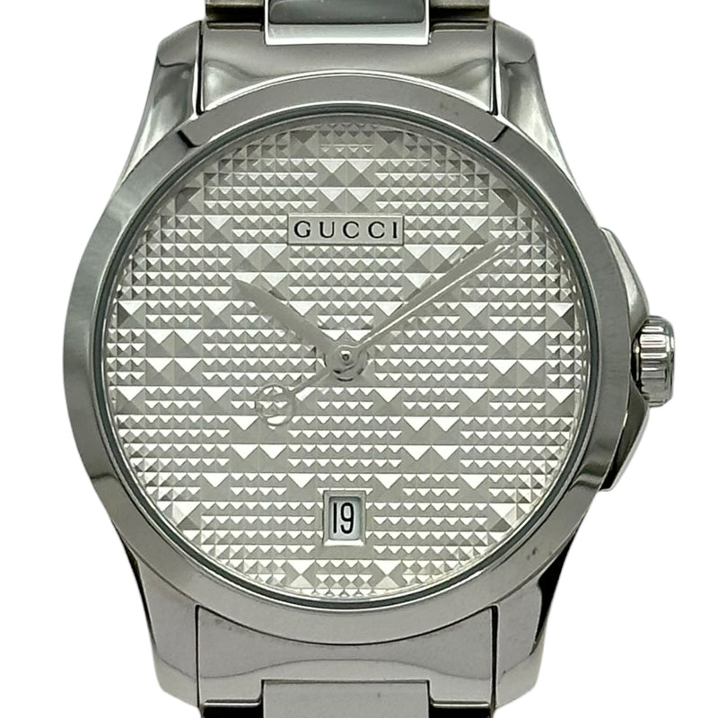 T*e様 GUCCI クォーツ 腕時計 シルバー グッチ GUCCI Gタイムレス 126.5 シルバー ステンレススチール
