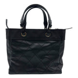 シャネル CHANEL パリビアリッツトートMM A34209 14番台 ブラック シルバー金具 コーティングキャンバス レディース トートバッグ