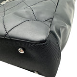 シャネル CHANEL パリビアリッツトートMM A34209 14番台 ブラック シルバー金具 コーティングキャンバス レディース トートバッグ
