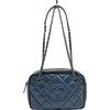 シャネル CHANEL バレリーナ カメラバッグ A93015 21番台 ネイビー/ブラック シルバー金具 カーフ レディース ショルダーバッグ