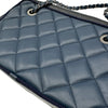 シャネル CHANEL バレリーナ カメラバッグ A93015 21番台 ネイビー/ブラック シルバー金具 カーフ レディース ショルダーバッグ