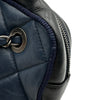 シャネル CHANEL バレリーナ カメラバッグ A93015 21番台 ネイビー/ブラック シルバー金具 カーフ レディース ショルダーバッグ
