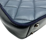 シャネル CHANEL バレリーナ カメラバッグ A93015 21番台 ネイビー/ブラック シルバー金具 カーフ レディース ショルダーバッグ