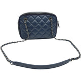シャネル CHANEL バレリーナ カメラバッグ A93015 21番台 ネイビー/ブラック シルバー金具 カーフ レディース ショルダーバッグ