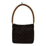 ルイ・ヴィトン LOUIS VUITTON ルーピングMM M51146 ブラウン モノグラム/レザー レディース ショルダーバッグ