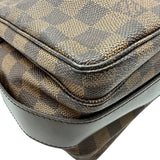 ルイ・ヴィトン LOUIS VUITTON ナヴィグリオ N45255 ブラウン ダミエ/レザー メンズ ショルダーバッグ