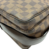 ルイ・ヴィトン LOUIS VUITTON ナヴィグリオ N45255 ブラウン ダミエ/レザー メンズ ショルダーバッグ