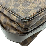 ルイ・ヴィトン LOUIS VUITTON ナヴィグリオ N45255 ブラウン ダミエ/レザー メンズ ショルダーバッグ